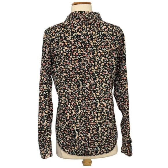 Trovata Birds of Paradis Button Up Shirt Roll Tab Sleeves Size S Cotton Corduroy - Picture 8 of 13